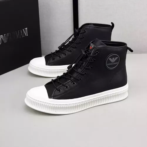 Wholesale Armani High Tops Shoes For Men #1381274 $88.00 USD, Wholesale Quality Replica Armani High Tops Shoes