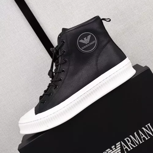 Replica Armani High Tops Shoes For Men #1381274 $88.00 USD for Wholesale