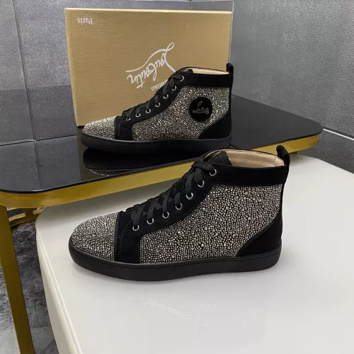 Wholesale Christian Louboutin High Top Shoes For Men #1381350 $92.00 USD, Wholesale Quality Replica Christian Louboutin High Top Shoes