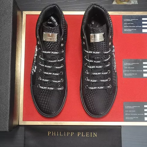 Replica Philipp Plein PP High Tops Shoes For Men #1381447 $88.00 USD for Wholesale