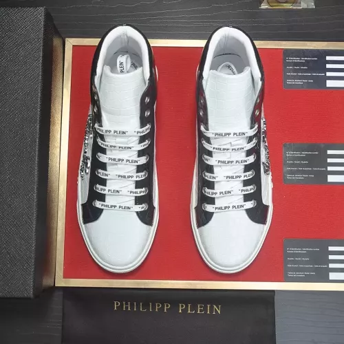 Replica Philipp Plein PP High Tops Shoes For Men #1381448 $88.00 USD for Wholesale