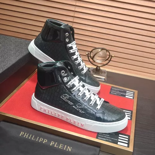 Replica Philipp Plein PP High Tops Shoes For Men #1381450 $88.00 USD for Wholesale