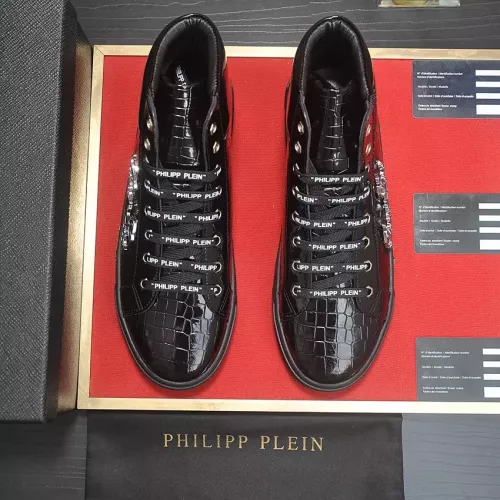 Replica Philipp Plein PP High Tops Shoes For Men #1381451 $88.00 USD for Wholesale