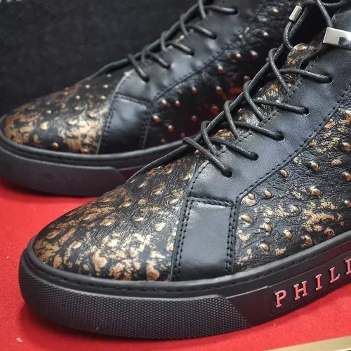 Replica Philipp Plein PP High Tops Shoes For Men #1381454 $92.00 USD for Wholesale