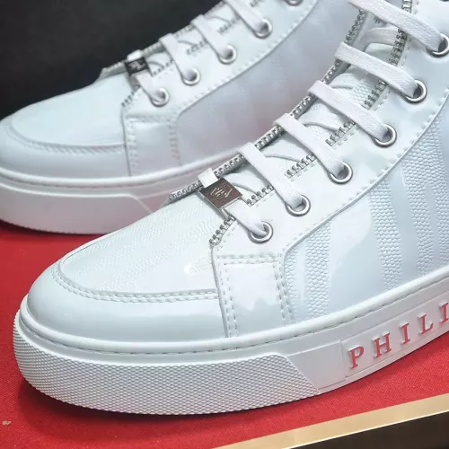 Replica Philipp Plein PP High Tops Shoes For Men #1381457 $92.00 USD for Wholesale