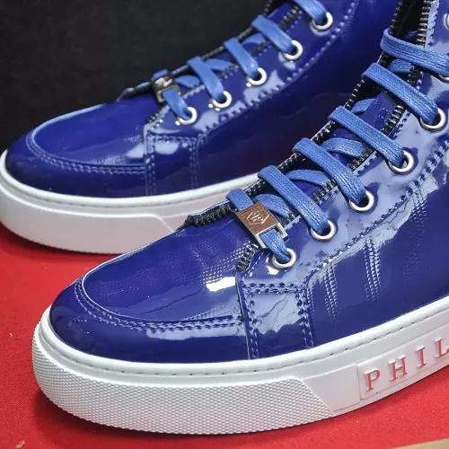 Replica Philipp Plein PP High Tops Shoes For Men #1381458 $92.00 USD for Wholesale