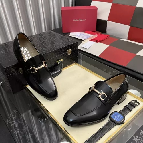Replica Salvatore Ferragamo Leather Shoes For Men #1381474 $108.00 USD for Wholesale