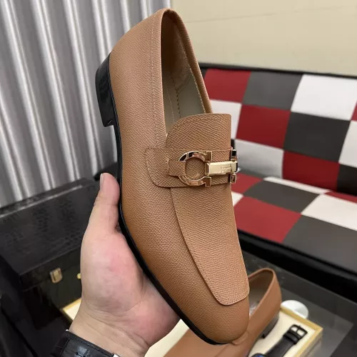 Replica Salvatore Ferragamo Leather Shoes For Men #1381475 $108.00 USD for Wholesale