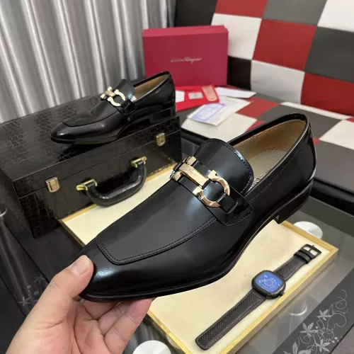 Wholesale Salvatore Ferragamo Leather Shoes For Men #1381478 $108.00 USD, Wholesale Quality Replica Salvatore Ferragamo Leather Shoes