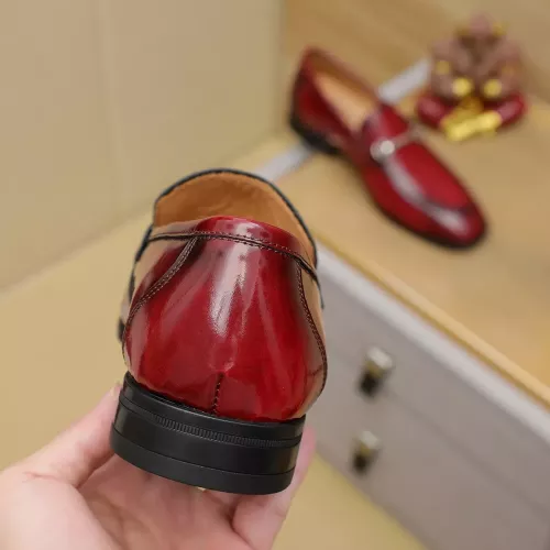 Replica Salvatore Ferragamo Leather Shoes For Men #1381488 $88.00 USD for Wholesale