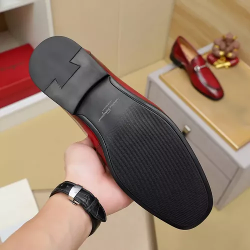 Replica Salvatore Ferragamo Leather Shoes For Men #1381488 $88.00 USD for Wholesale