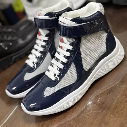 Wholesale Prada High Top Shoes For Men #1381668 $92.00 USD, Wholesale Quality Replica Prada High Top Shoes