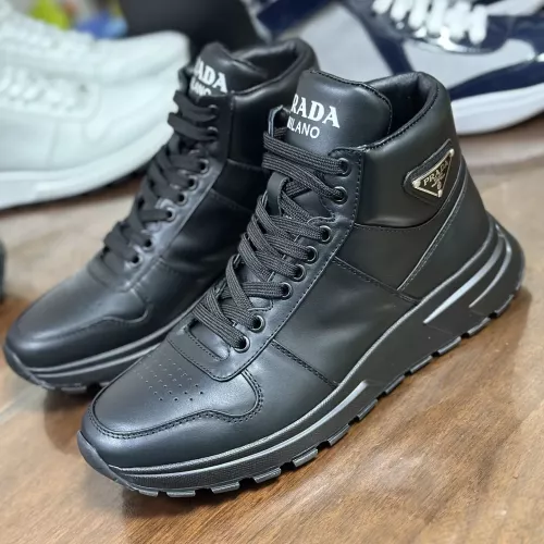 Wholesale Prada High Top Shoes For Men #1381671 $100.00 USD, Wholesale Quality Replica Prada High Top Shoes