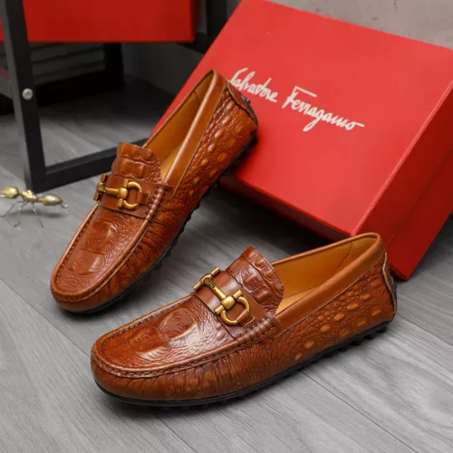 Wholesale Salvatore Ferragamo Leather Shoes For Men #1381825 $80.00 USD, Wholesale Quality Replica Salvatore Ferragamo Leather Shoes