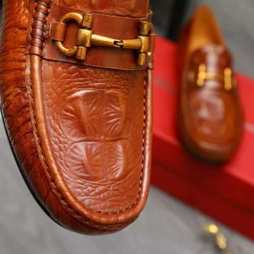 Replica Salvatore Ferragamo Leather Shoes For Men #1381825 $80.00 USD for Wholesale