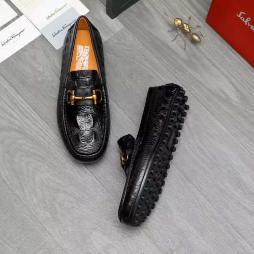 Replica Salvatore Ferragamo Leather Shoes For Men #1381826 $80.00 USD for Wholesale