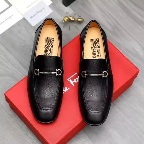 Replica Salvatore Ferragamo Leather Shoes For Men #1381829 $88.00 USD for Wholesale