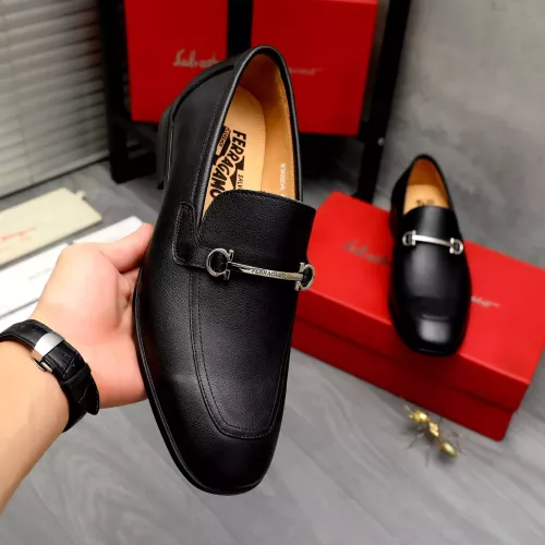 Replica Salvatore Ferragamo Leather Shoes For Men #1381829 $88.00 USD for Wholesale