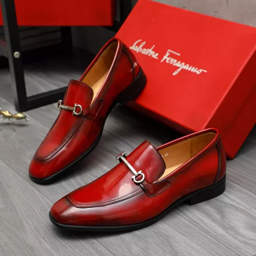 Wholesale Salvatore Ferragamo Leather Shoes For Men #1381831 $88.00 USD, Wholesale Quality Replica Salvatore Ferragamo Leather Shoes