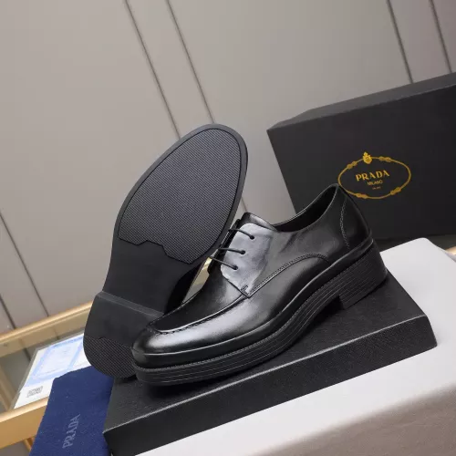 Replica Prada Leather Shoes For Men #1381837 $100.00 USD for Wholesale