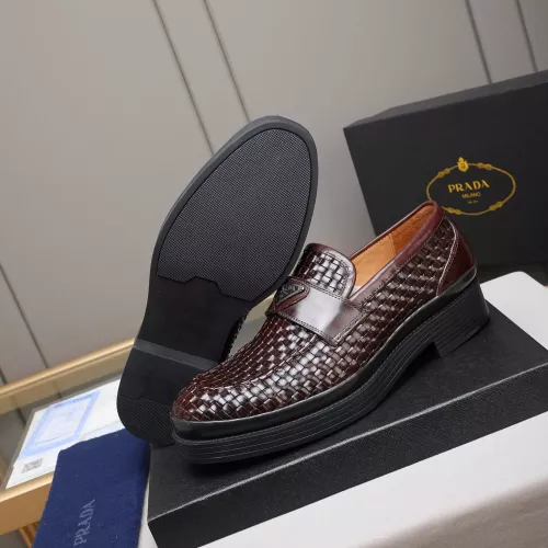 Replica Prada Leather Shoes For Men #1381840 $115.00 USD for Wholesale