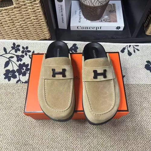 Replica Hermes Slippers For Men #1381867 $82.00 USD for Wholesale