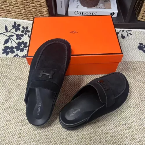 Replica Hermes Slippers For Men #1381869 $82.00 USD for Wholesale