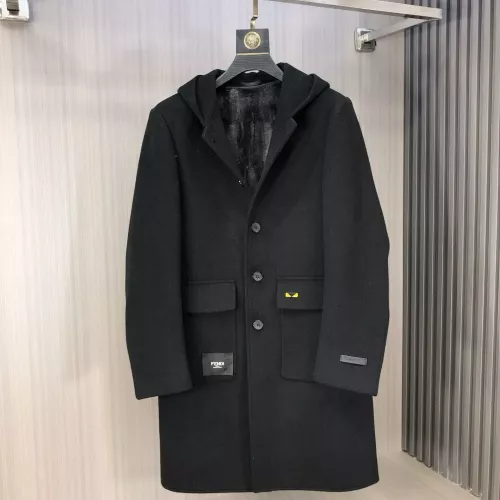 Wholesale Fendi Coat Long Sleeved For Men #1381940 $294.21 USD, Wholesale Quality Replica Fendi Coats