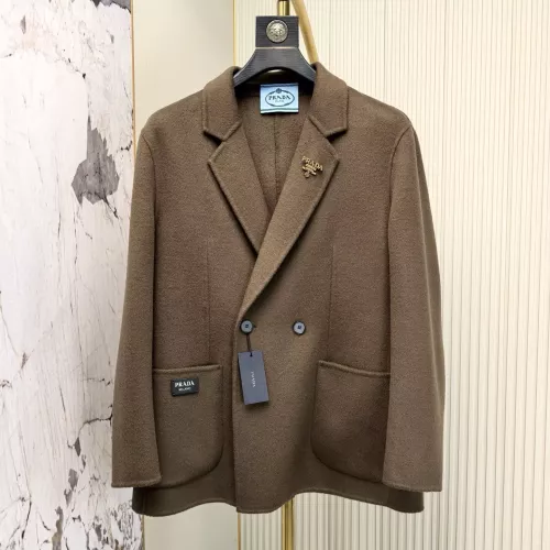 Wholesale Prada Coat Long Sleeved For Men #1381950 $264.46 USD, Wholesale Quality Replica Prada Coat