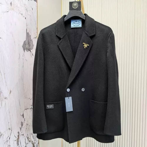 Wholesale Prada Coat Long Sleeved For Men #1381951 $264.46 USD, Wholesale Quality Replica Prada Coat