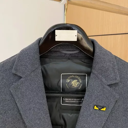 Replica Fendi Coat Long Sleeved For Men #1381971 $314.05 USD for Wholesale
