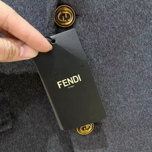 Replica Fendi Coat Long Sleeved For Men #1381971 $314.05 USD for Wholesale