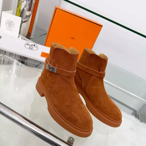 Replica Hermes Boots For Women #1382114 $100.00 USD for Wholesale