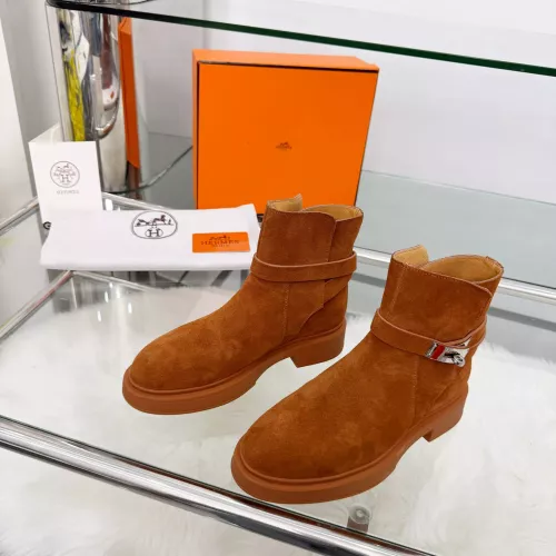 Replica Hermes Boots For Women #1382114 $100.00 USD for Wholesale