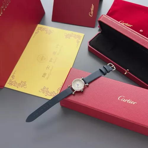 Replica Cartier AAA Quality Watches In Navy For Women #1382437 $135.00 USD for Wholesale