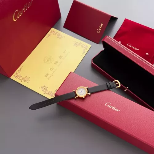 Replica Cartier AAA Quality Watches In Black For Women #1382442 $135.00 USD for Wholesale