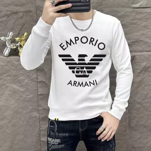 Wholesale Armani Hoodies Long Sleeved For Men #1382812 $48.00 USD, Wholesale Quality Replica Armani Hoodies