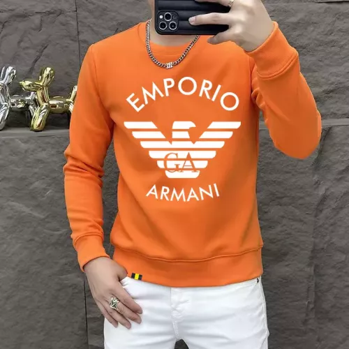 Wholesale Armani Hoodies Long Sleeved For Men #1382816 $48.00 USD, Wholesale Quality Replica Armani Hoodies