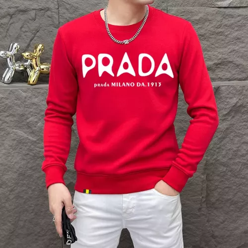 Wholesale Prada Hoodies Long Sleeved For Men #1382827 $48.00 USD, Wholesale Quality Replica Prada Hoodies