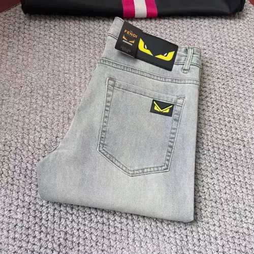 Wholesale Fendi Jeans For Men #1382848 $68.00 USD, Wholesale Quality Replica Fendi Jeans