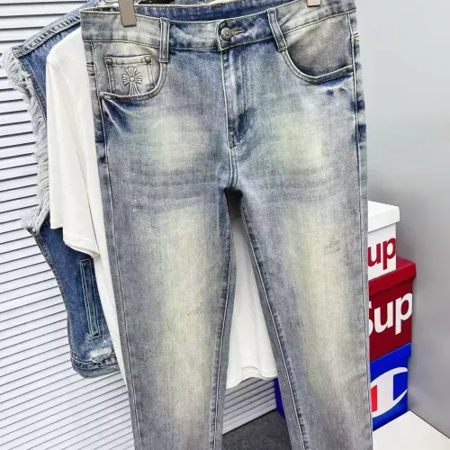 Replica Chrome Hearts Jeans For Men #1382870 $68.00 USD for Wholesale