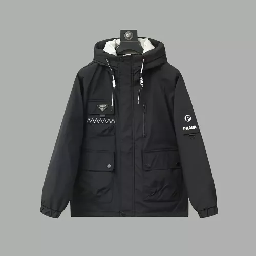Wholesale Prada Down Feather Coat Long Sleeved For Men #1383581 $185.00 USD, Wholesale Quality Replica Prada Down Feather Coat