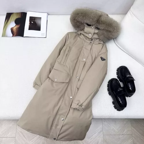 Wholesale Prada Down Feather Coat Long Sleeved For Women #1383808 $257.85 USD, Wholesale Quality Replica Prada Down Feather Coat