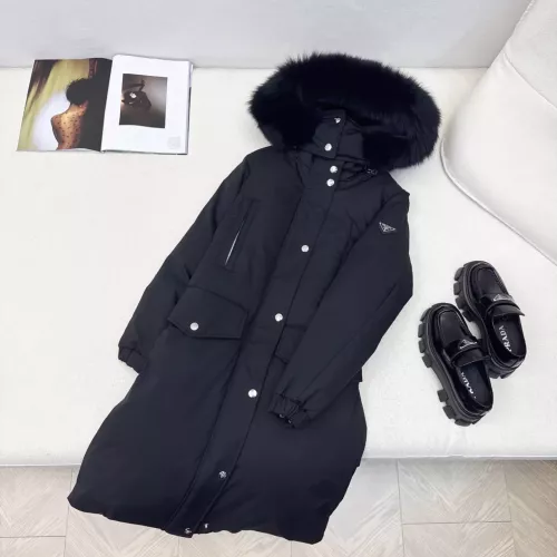 Wholesale Prada Down Feather Coat Long Sleeved For Women #1383809 $257.85 USD, Wholesale Quality Replica Prada Down Feather Coat