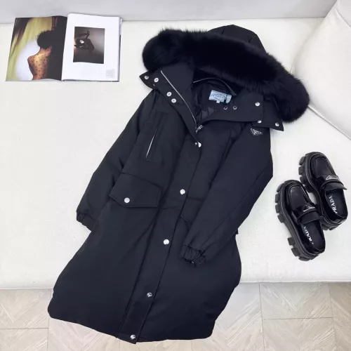 Replica Prada Down Feather Coat Long Sleeved For Women #1383809 $257.85 USD for Wholesale