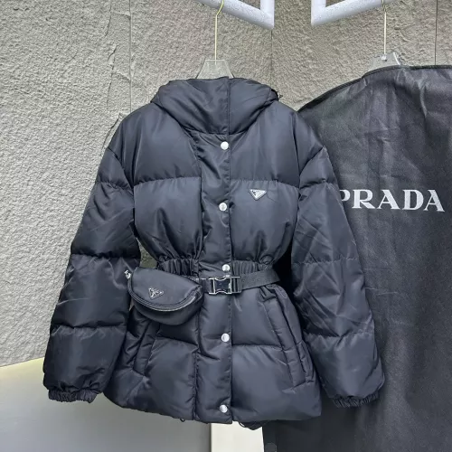 Wholesale Prada Down Feather Coat Long Sleeved For Women #1383810 $182.00 USD, Wholesale Quality Replica Prada Down Feather Coat