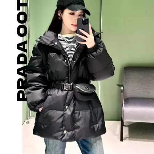 Replica Prada Down Feather Coat Long Sleeved For Women #1383810 $182.00 USD for Wholesale