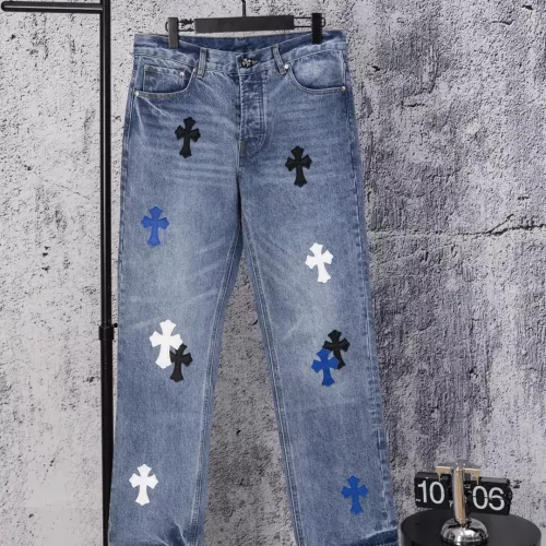 Wholesale Chrome Hearts Jeans For Men #1384179 $60.00 USD, Wholesale Quality Replica Chrome Hearts Jeans