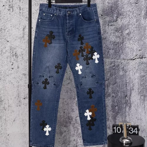 Wholesale Chrome Hearts Jeans For Men #1384180 $64.00 USD, Wholesale Quality Replica Chrome Hearts Jeans