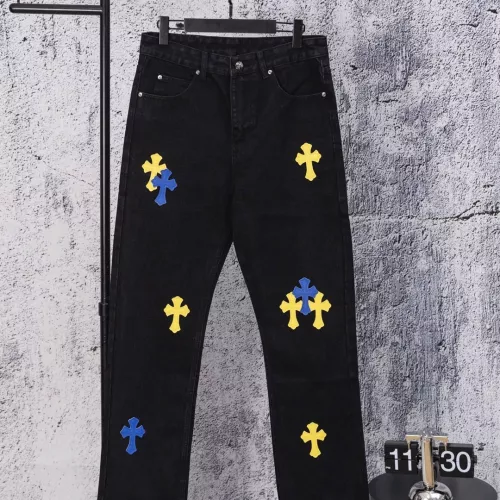 Replica Chrome Hearts Jeans For Men #1384181 $64.00 USD for Wholesale